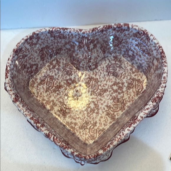 Longaberger 1999 love letters sweetheart Heart Basket liner protector lid XL - Picture 2 of 16